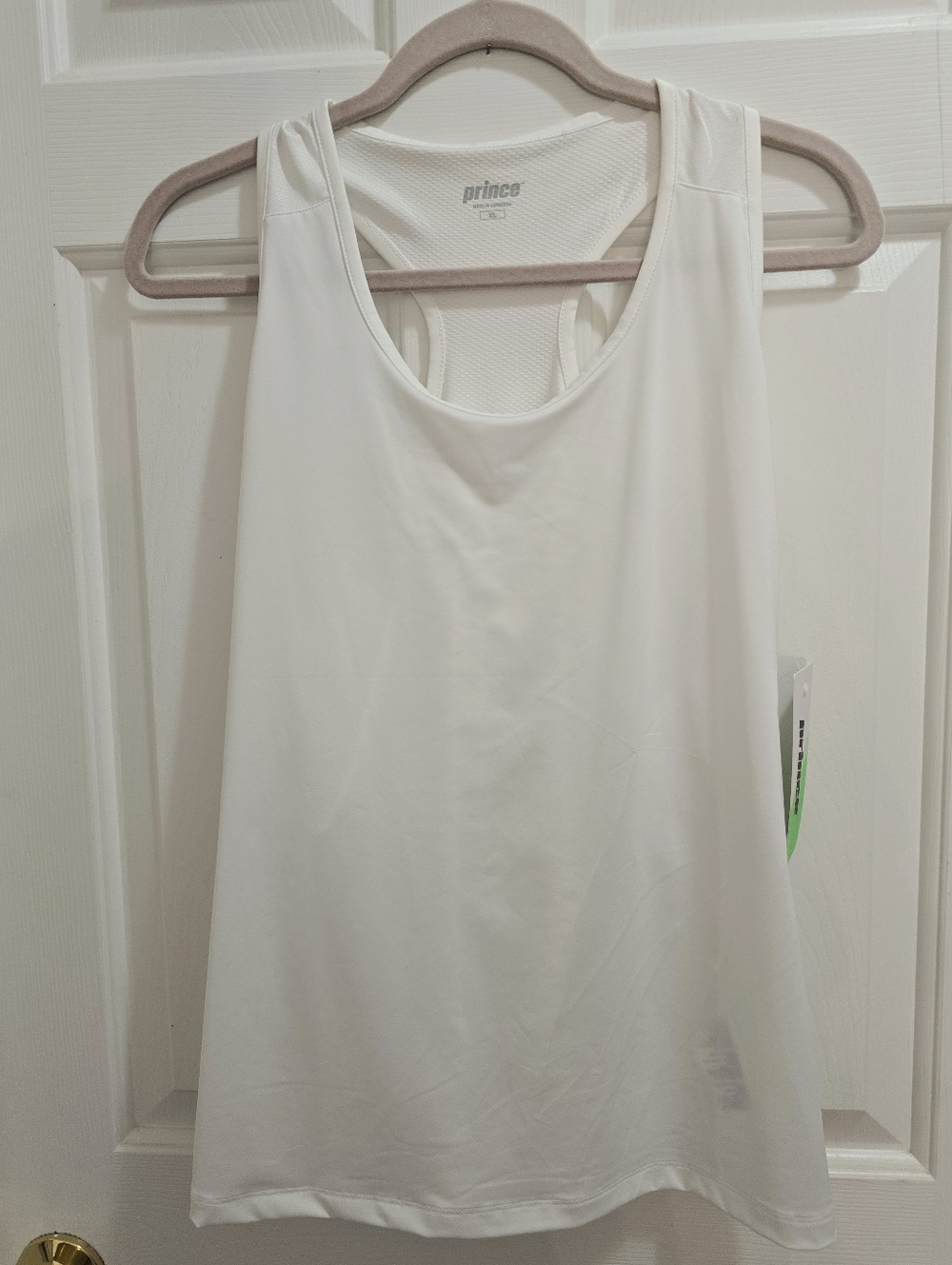 Prince White Racerback Athletic Tennis Tank Top